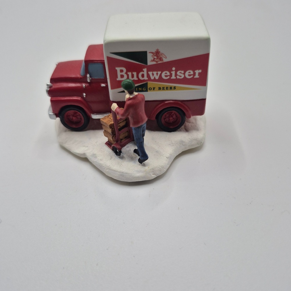 Hawthorne Village Budweiser Delivery Truck Figurine Accessory Resin Red 2011
